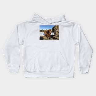 Scottish Highland Cattle Cow 2310 Kids Hoodie